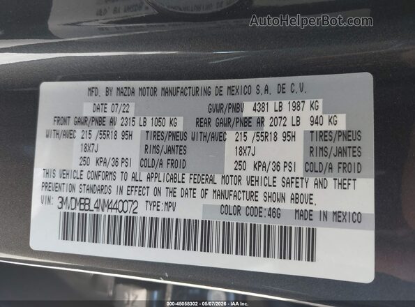 3MVDMBBL4NM440072 2022 MAZDA CX-30 Серый Вид подкапотного пространства