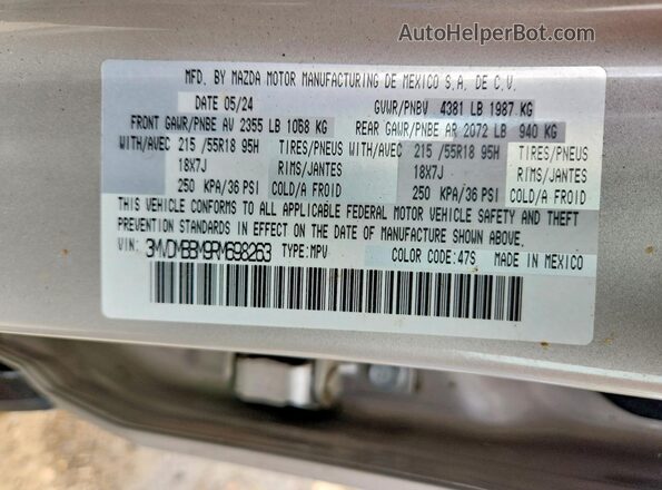 3MVDMBBM9RM698263 2024 MAZDA CX-30 Gray 
