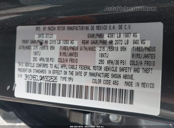 3MVDMBCL0MM302526 2021 MAZDA CX-30 Gray ძრავის განყოფილების ხედი