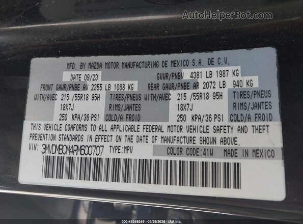 3MVDMBCM4RM600707 2024 MAZDA CX-30 Черный 