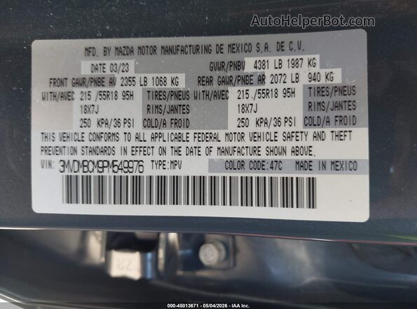 3MVDMBCM9PM549976 2023 MAZDA CX-30 Gray Engine compartment view