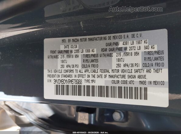 3MVDMBCMXRM678988 2024 MAZDA CX-30 Gray 