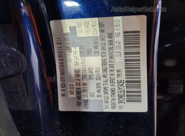 3MVDMBDL5LM134069 2020 MAZDA CX-30 Blue VIN sticker view