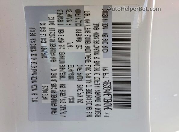 3MVDMBDL9NM432384 2022 MAZDA CX-30 Белый Вид подкапотного пространства