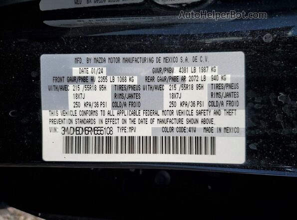 3MVDMBDM6RM655108 2024 MAZDA CX-30 Black 
