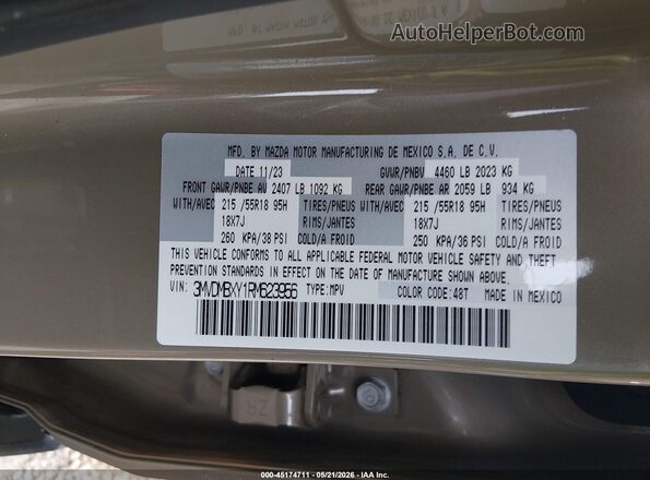 3MVDMBXY1RM623956 2024 MAZDA CX-30 Green Вид підкапотного простору