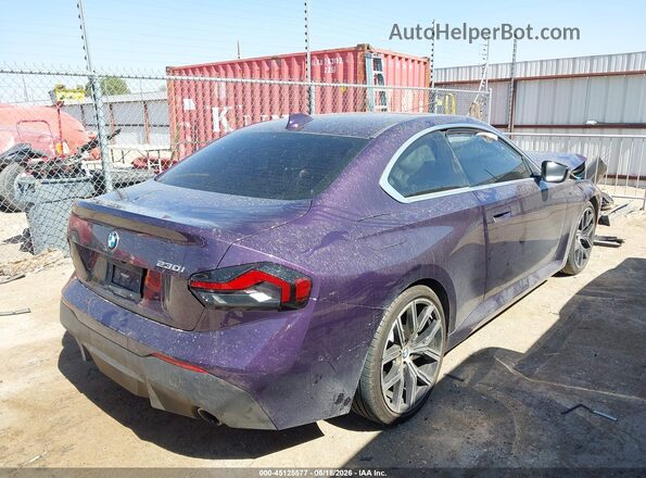 3MW23CM03N8C49415 2022 BMW 2 SERIES Purple Հետևի աջ
