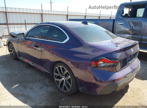 3MW23CM03N8C49415 2022 BMW 2 SERIES Purple Հետևի ձախ