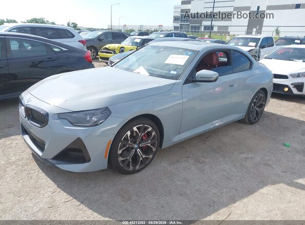 3MW33CM06S8F80795 2025 BMW 2 SERIES Gray წინა მარცხენა ხედი სამი მეოთხედიდან