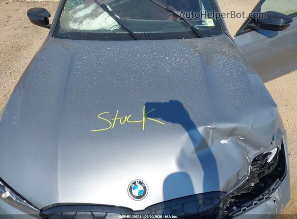 3MW49FF04R8E39588 2024 BMW M3 Gray Հետևի տեսք