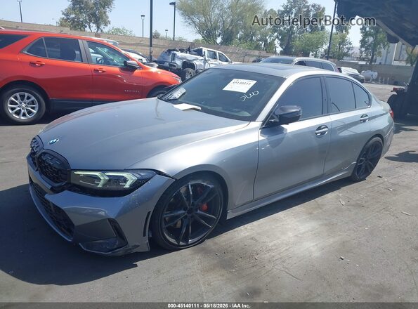 3MW49FS02P8C99558 2023 BMW M3 Gray Вид спереду