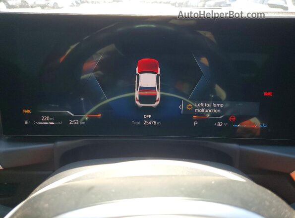 3MW49FS07P8C98017 2023 BMW M3 White Instrument cluster view