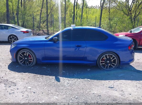 3MW53CM00S8E94553 2025 BMW M2 Blue სალონის 360-გრადუსიანი ხედი