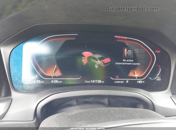 3MW5R1J02M8C07191 2021 BMW 3 SERIES Gray Widok tylnych siedzeń