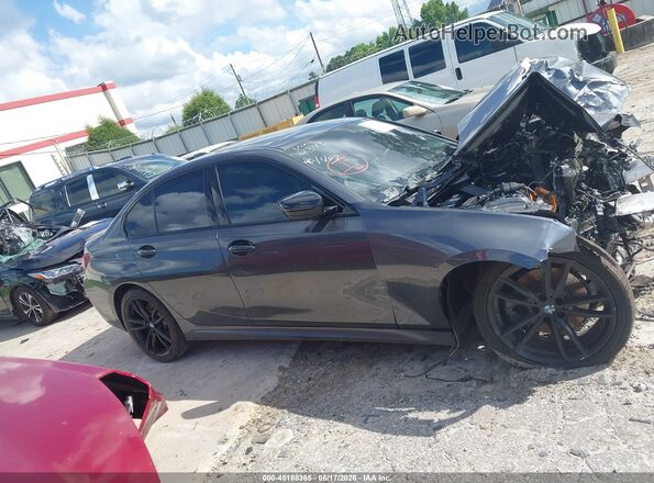 3MW5R1J03N8C62346 2022 BMW 3 SERIES Gray Widok wnętrza z tyłu