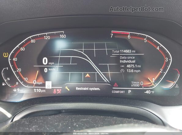 3MW5R7J02L8B09165 2020 BMW 3 SERIES Gray Հետևի նստատեղերի տեսք