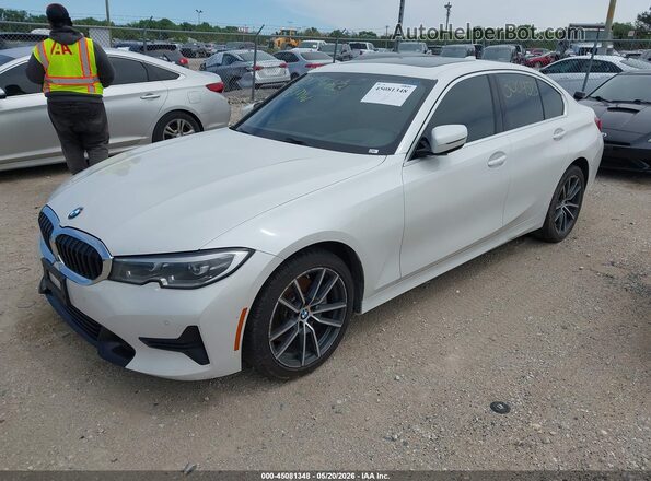3MW5R7J02L8B29237 2020 BMW 3 SERIES White წინა მარცხენა ხედი სამი მეოთხედიდან