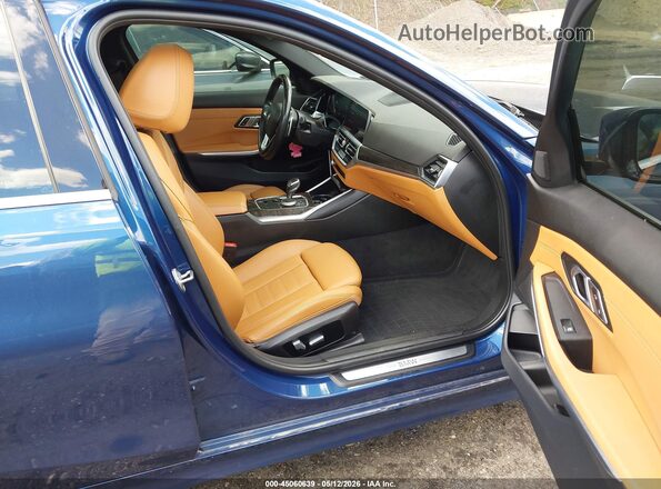 3MW5R7J02M8B97474 2021 BMW 3 SERIES Синий Вид салона спереди