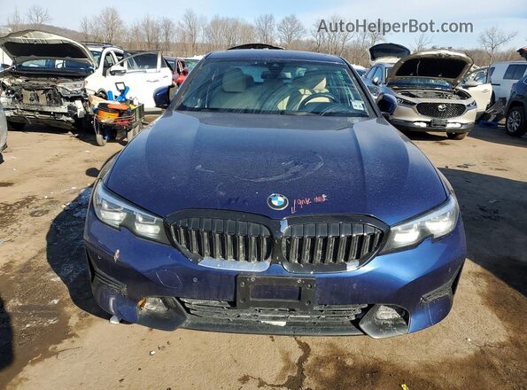 3MW5R7J04L8B13279 2020 BMW 3 SERIES Blue Front view