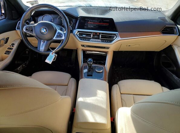 3MW5R7J04L8B13279 2020 BMW 3 SERIES Blue Dashboard view