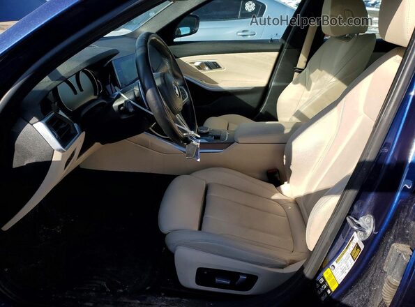 3MW5R7J04L8B13279 2020 BMW 3 SERIES Blue Front interior view