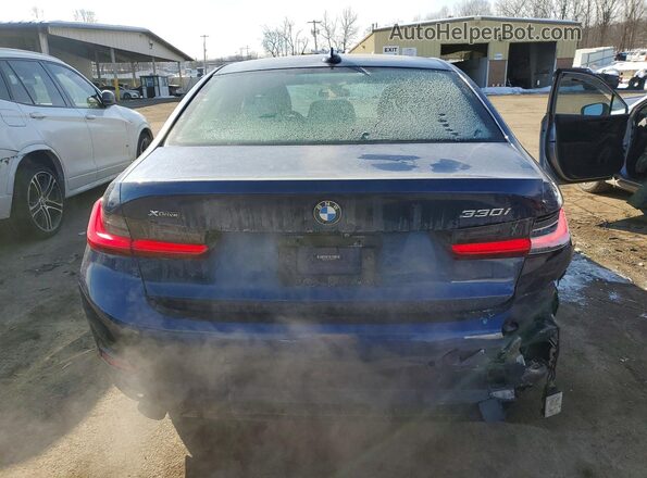 3MW5R7J04L8B13279 2020 BMW 3 SERIES Blue Rear view