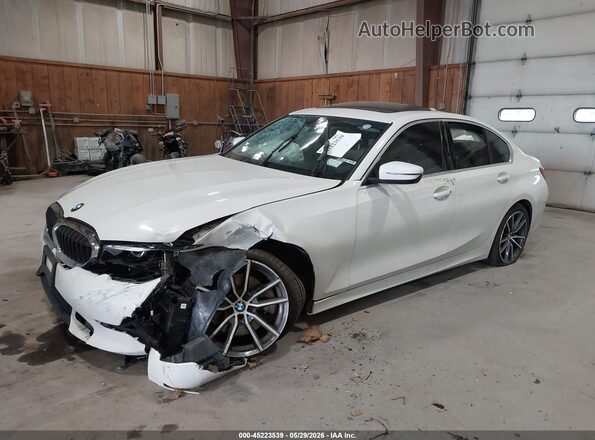 3MW5R7J09L8B20731 2020 BMW 3 SERIES White Առջևի ձախ երեք քառորդ տեսարան