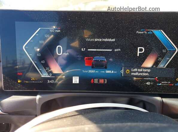 3MW69CW02S8F09344 2025 BMW 3 SERIES Черный Вид щитка приборов