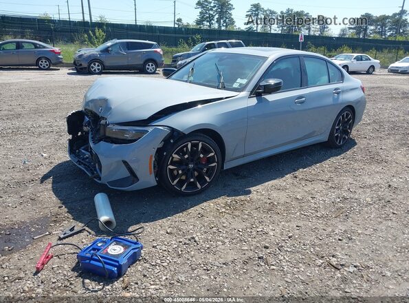 3MW69FT04S8F18715 2025 BMW M3 Gray Առջևի ձախ երեք քառորդ տեսարան