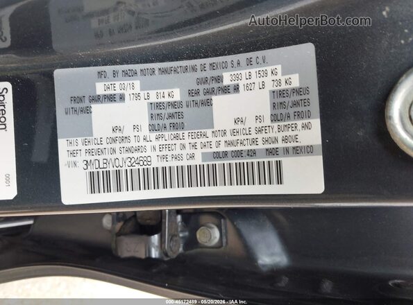 3MYDLBYV0JY324689 2018 TOYOTA YARIS IA Gray Շարժիչի բաժամունքի տեսք