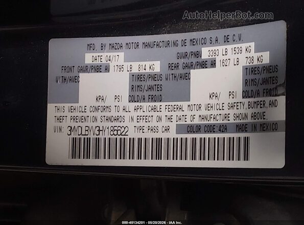 3MYDLBYV3HY185622 2017 TOYOTA YARIS IA Gray Շարժիչի բաժամունքի տեսք