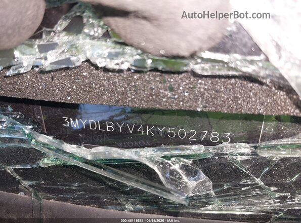 3MYDLBYV4KY502783 2019 TOYOTA YARIS Gray Engine compartment view
