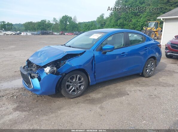 3MYDLBYV4KY521544 2019 TOYOTA YARIS Blue წინა მარცხენა ხედი სამი მეოთხედიდან