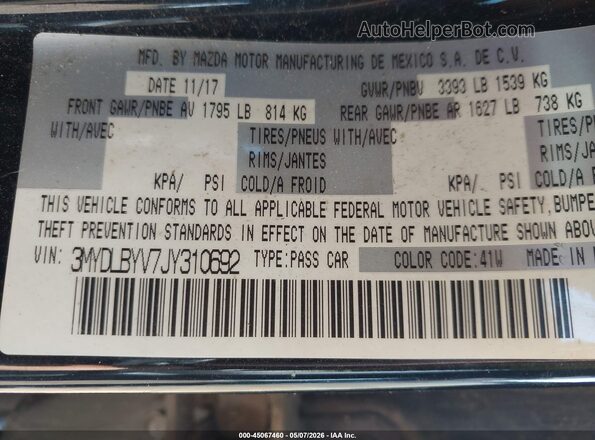 3MYDLBYV7JY310692 2018 TOYOTA YARIS IA Черный Вид подкапотного пространства