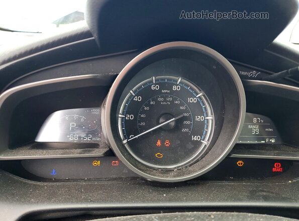 3MYDLBYV7KY528603 2019 TOYOTA YARIS Blue Вид щитка приладів
