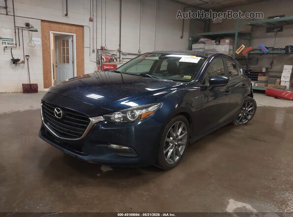 3MZBN1L39JM240729 2018 MAZDA 3 Синий Передняя левая четверть