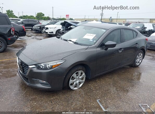 3MZBN1U71HM144203 2017 MAZDA 3 Gray Առջևի ձախ երեք քառորդ տեսարան