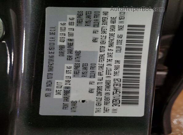 3MZBN1U75HM138128 2017 MAZDA 3 Gray 