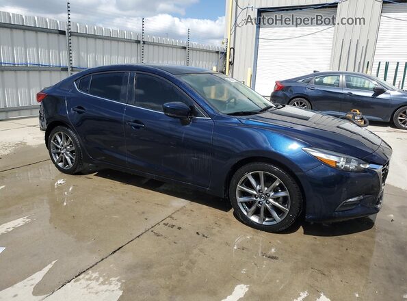3MZBN1V37JM238376 2018 MAZDA 3 Blue Передня права чверть