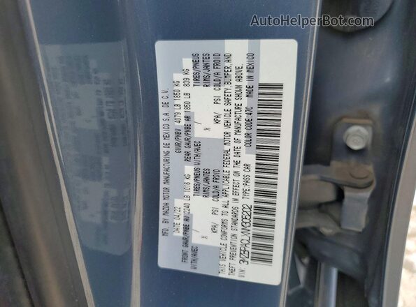3MZBPACLXNM305202 2022 MAZDA 3 Синий Вид подкапотного пространства