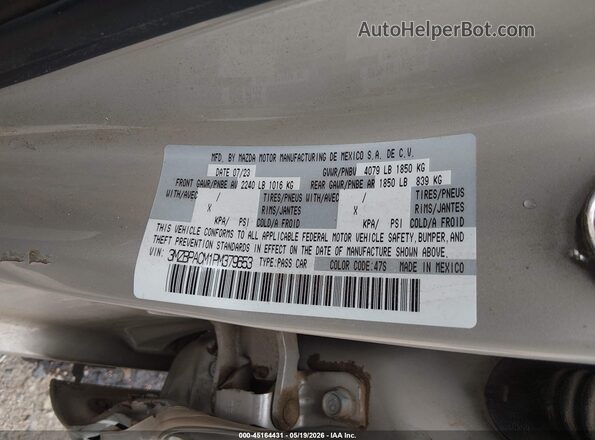 3MZBPACM1PM379653 2023 MAZDA 3 Silver Շարժիչի բաժամունքի տեսք