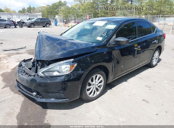 3N1AB7AP0JY238993 2018 NISSAN SENTRA Black Առջևի ձախ երեք քառորդ տեսարան