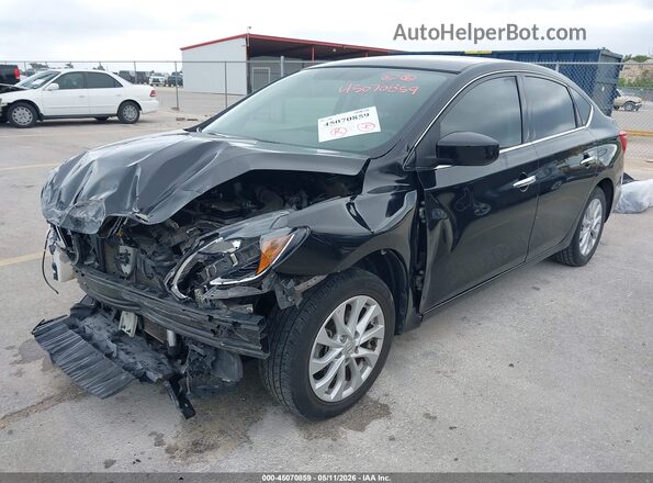 3N1AB7AP0KL605051 2019 NISSAN SENTRA Black Front left