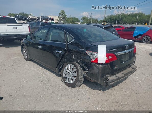 3N1AB7AP0KY229874 2019 NISSAN SENTRA Black Trasero izquierdo