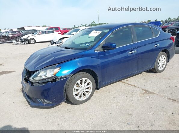 3N1AB7AP0KY256959 2019 NISSAN SENTRA Blue Передня ліва чверть