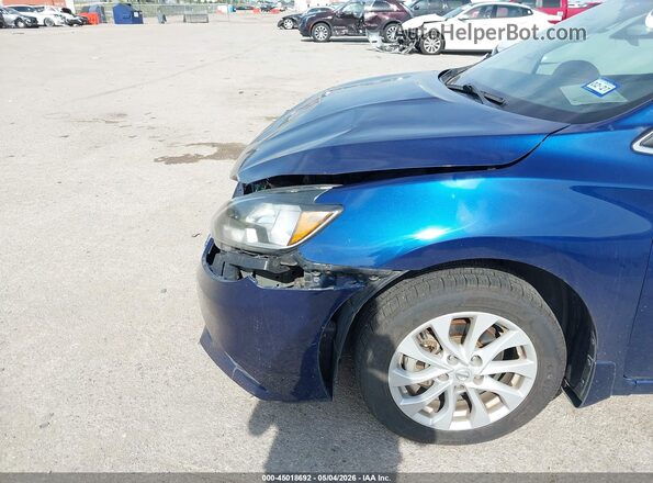 3N1AB7AP0KY256959 2019 NISSAN SENTRA Blue Вид спереду