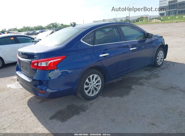 3N1AB7AP0KY256959 2019 NISSAN SENTRA Blue Задня права чверть