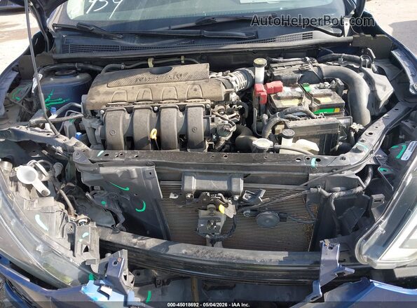 3N1AB7AP0KY256959 2019 NISSAN SENTRA Blue Вид ззаду