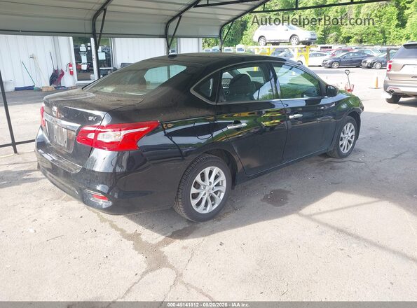 3N1AB7AP0KY291386 2019 NISSAN SENTRA Черный Задняя правая четверть