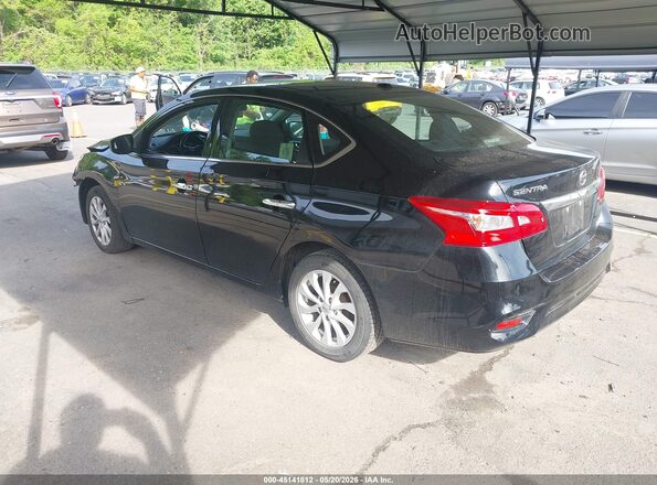 3N1AB7AP0KY291386 2019 NISSAN SENTRA Черный Задняя левая четверть